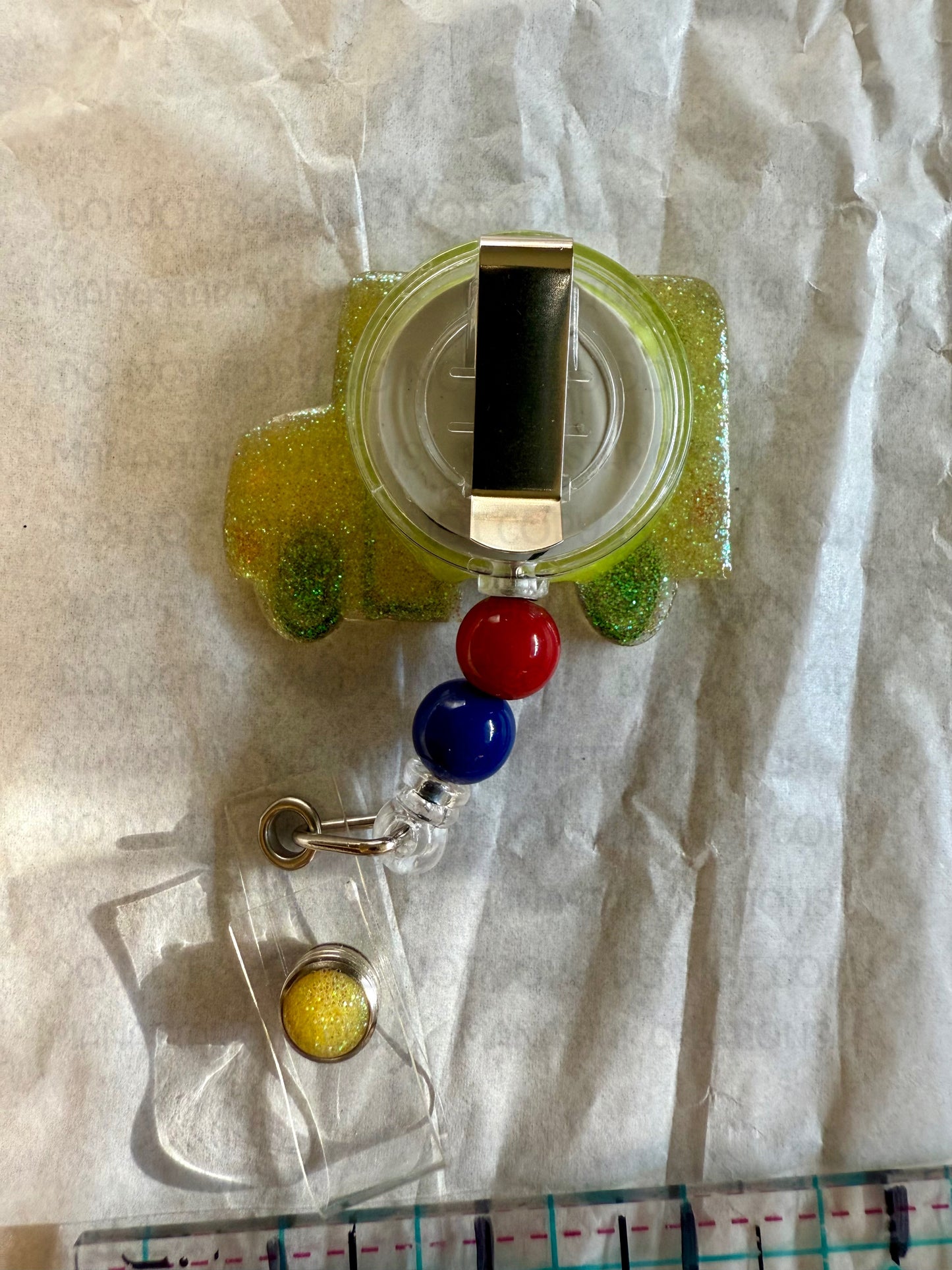 Yellow Bus Badge Buddy – Retractable ID Holder