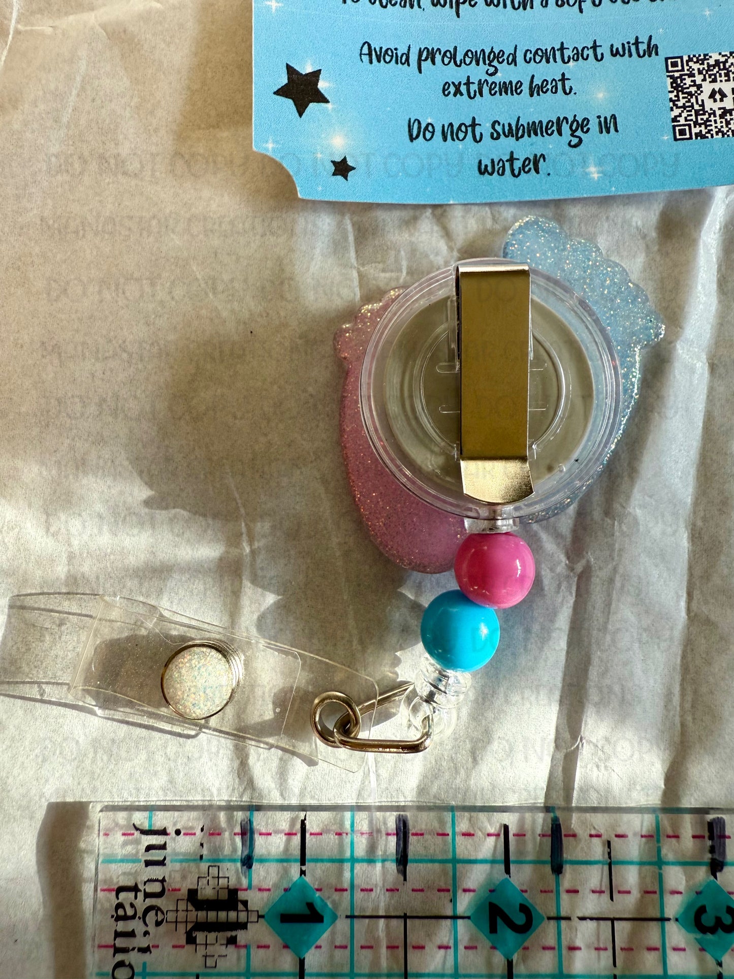 Tiny Toes Badge Reel – Cute Retractable ID Holder