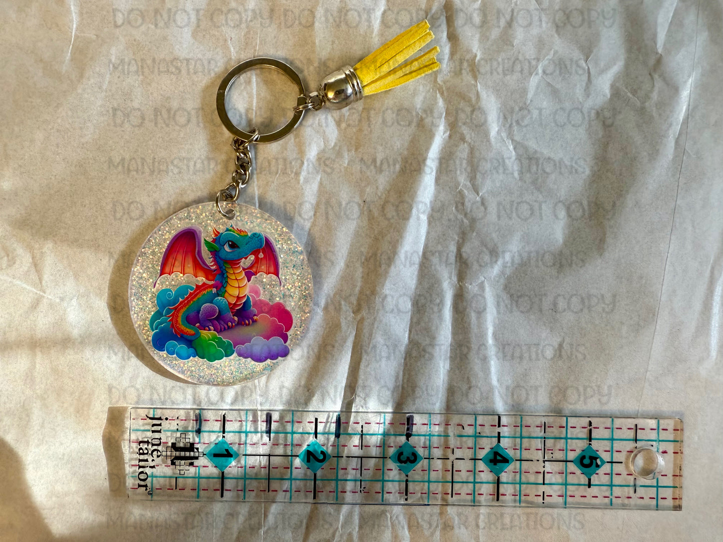 Rainbow Dragon- Acrylic Keychain