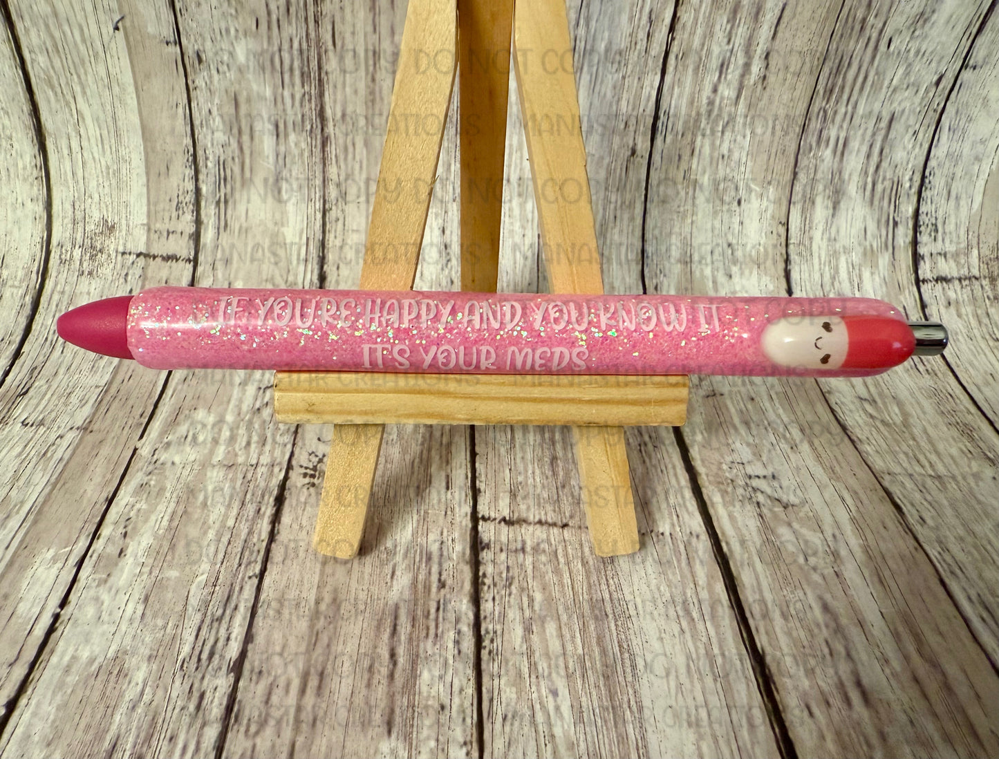 Pink Chill Pill Epoxy Pen β Pink Ink