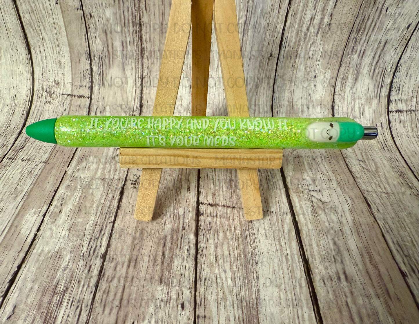 Green Chill Pill Epoxy Pen β Green Ink