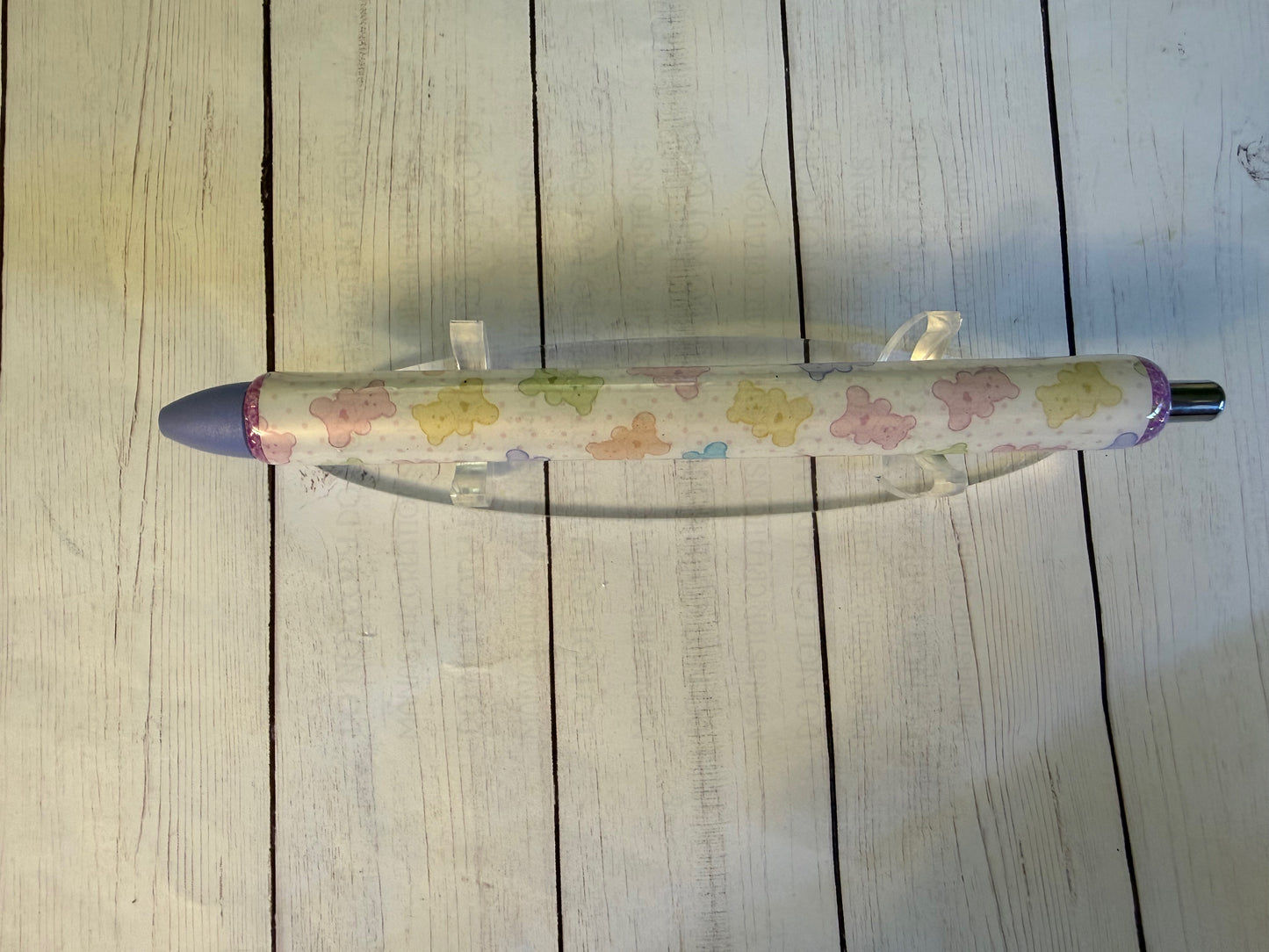 Gummy Bear Epoxy Pen - Sweet Candy Vinyl Wrapped Writing Instrument