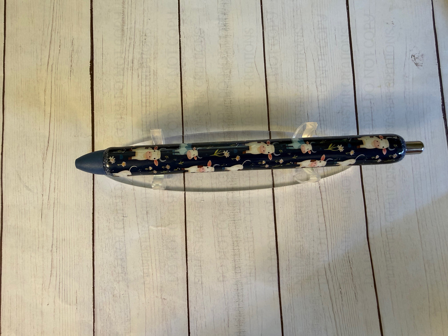 Cow Print Epoxy Pen