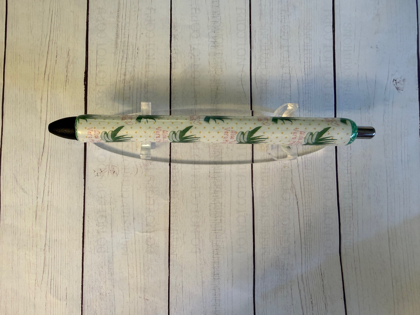 Aloe You Vera Much! Aloe themed wrapped pens!- Black Ink
