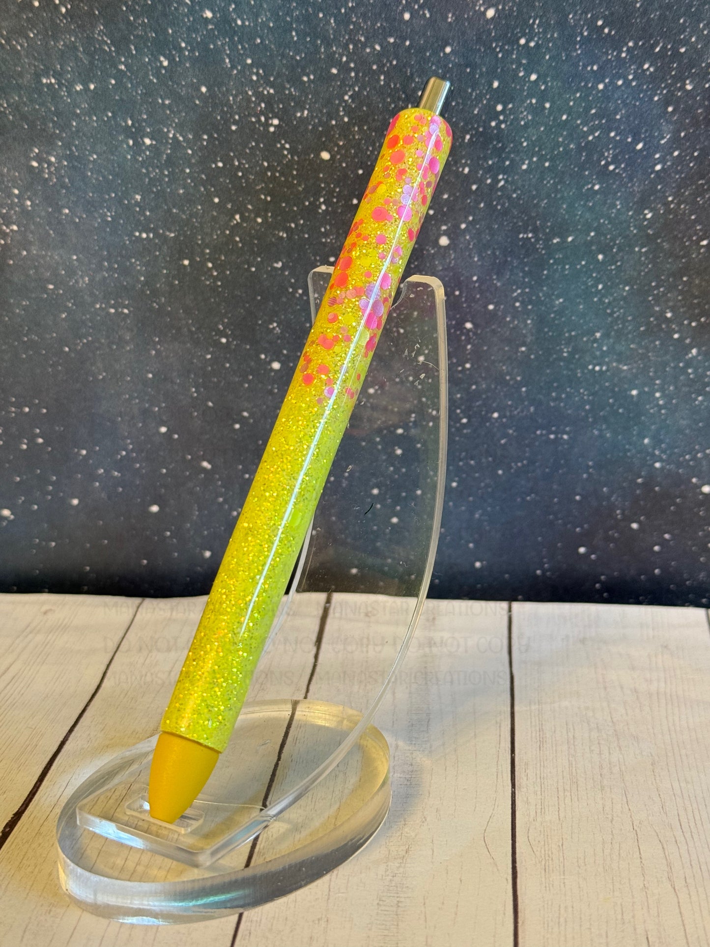 Glitter Ombre Epoxy Pen - Sparkly Gradient Writing Instrument