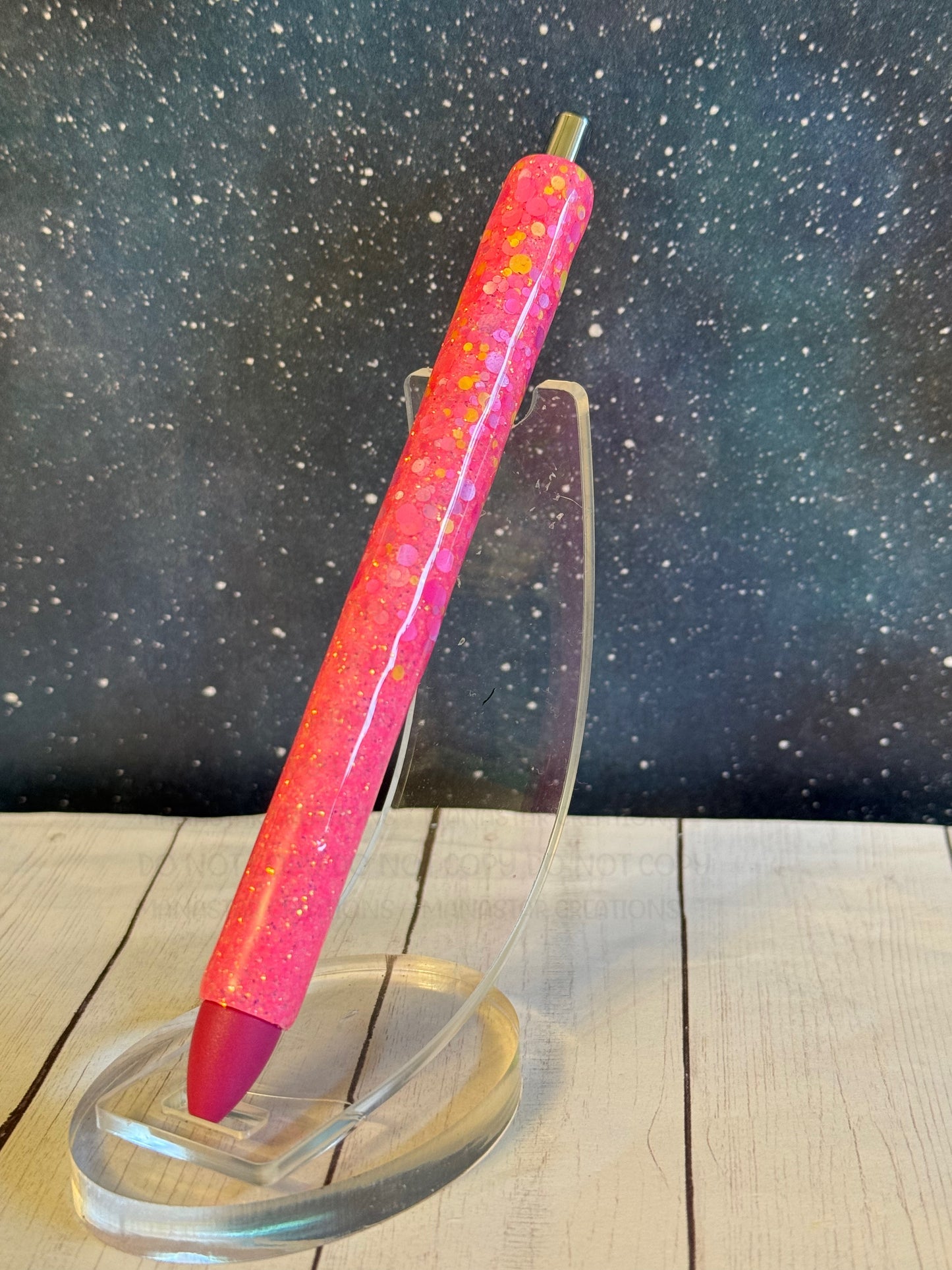 Glitter Ombre Epoxy Pen - Sparkly Gradient Writing Instrument