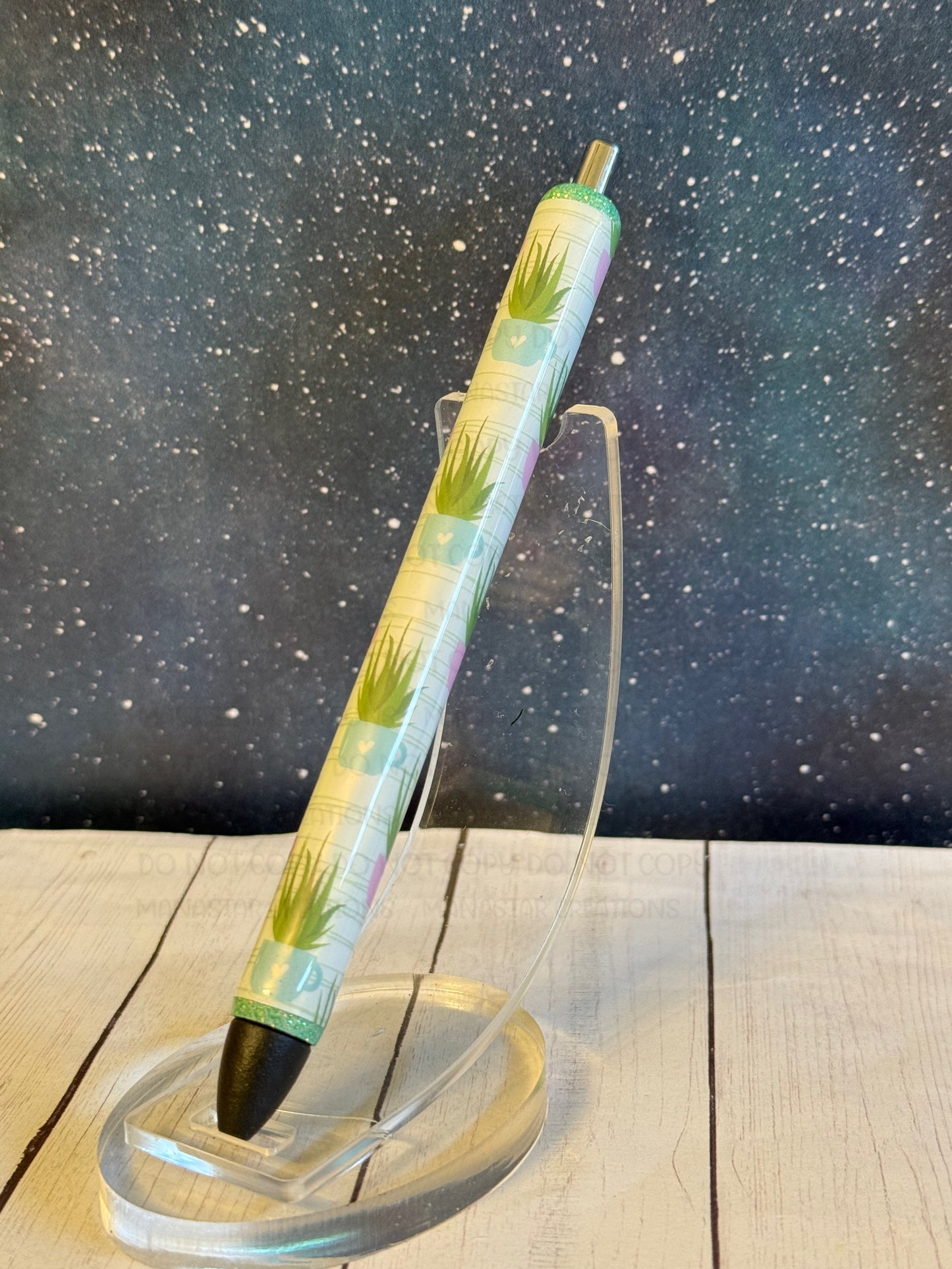 Aloe You Vera Much! Aloe themed wrapped pens!- Black Ink