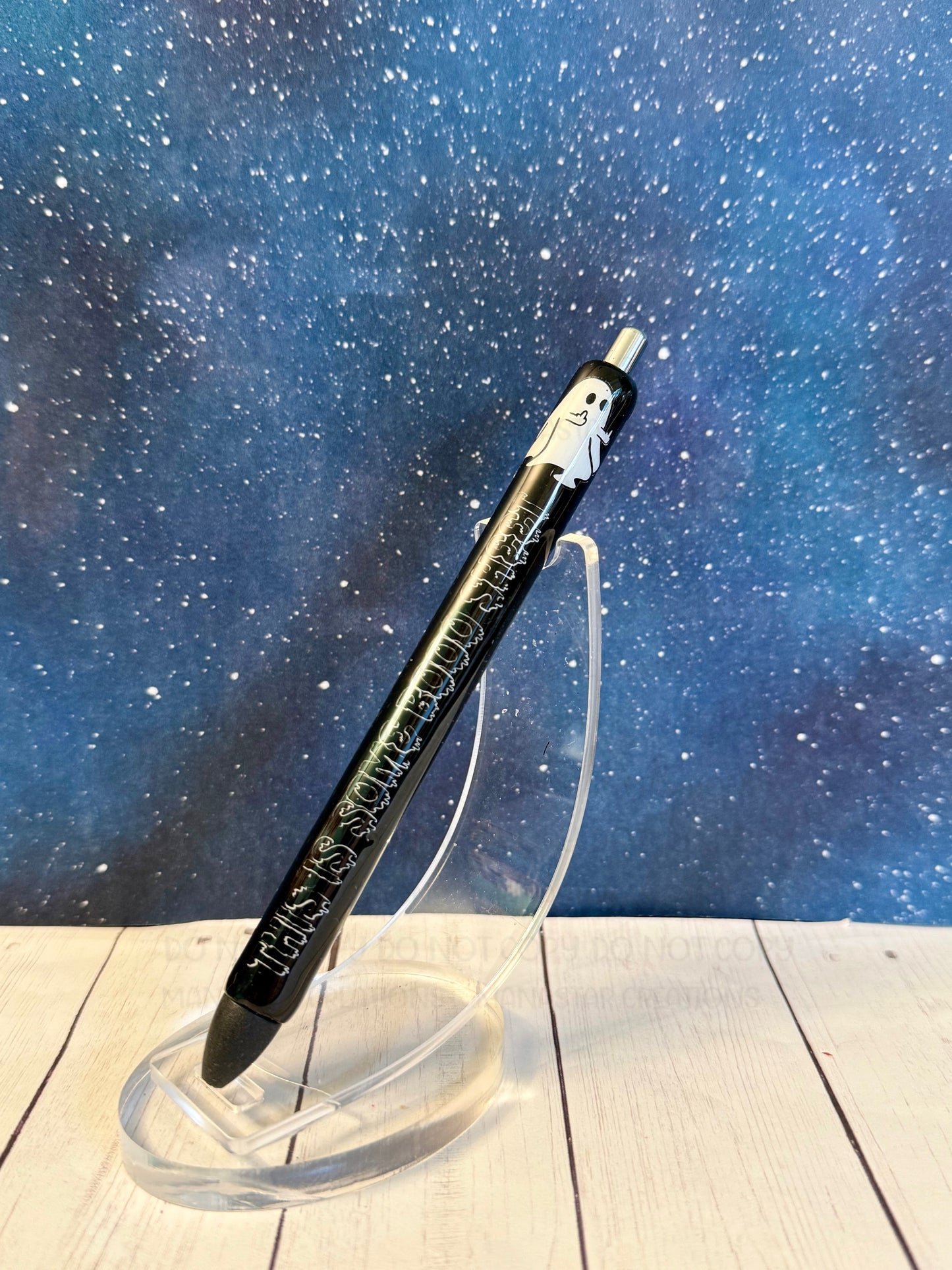 Boosheet Ghost Pen - Spooky Black Writing Instrument