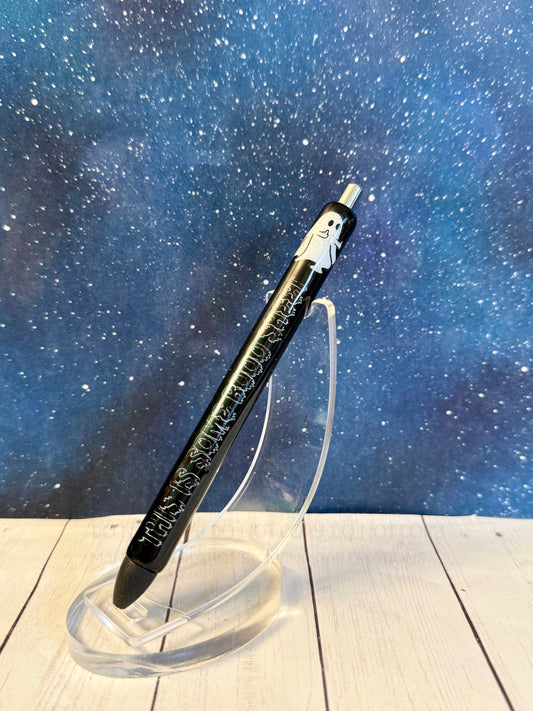 Boosheet Ghost Pen - Spooky Black Writing Instrument