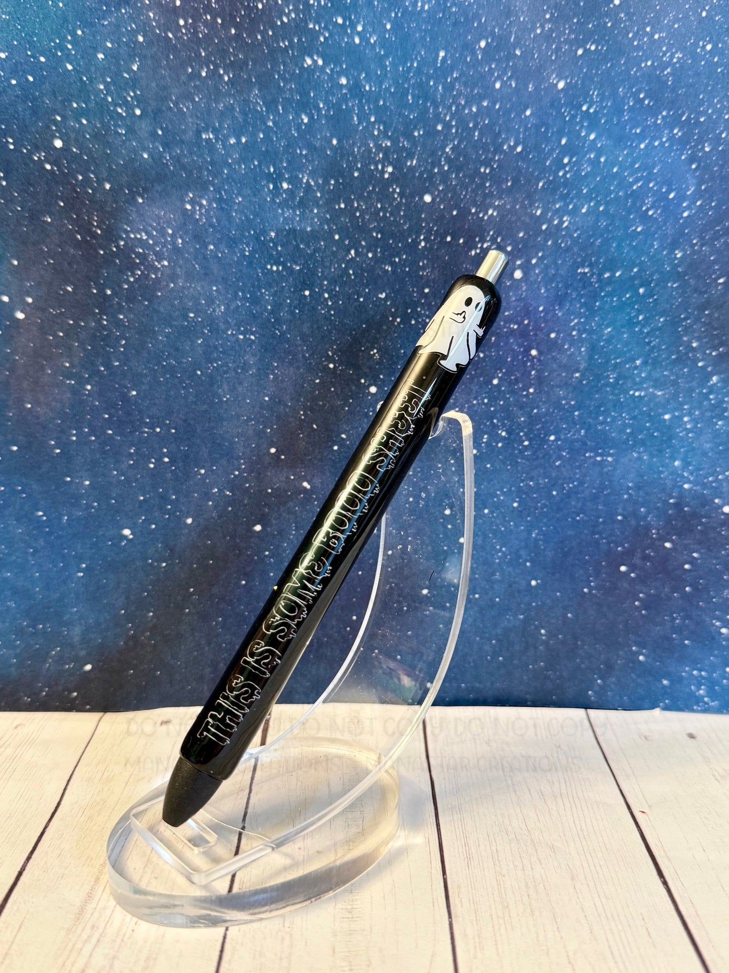 Boosheet Ghost Pen - Spooky Black Writing Instrument