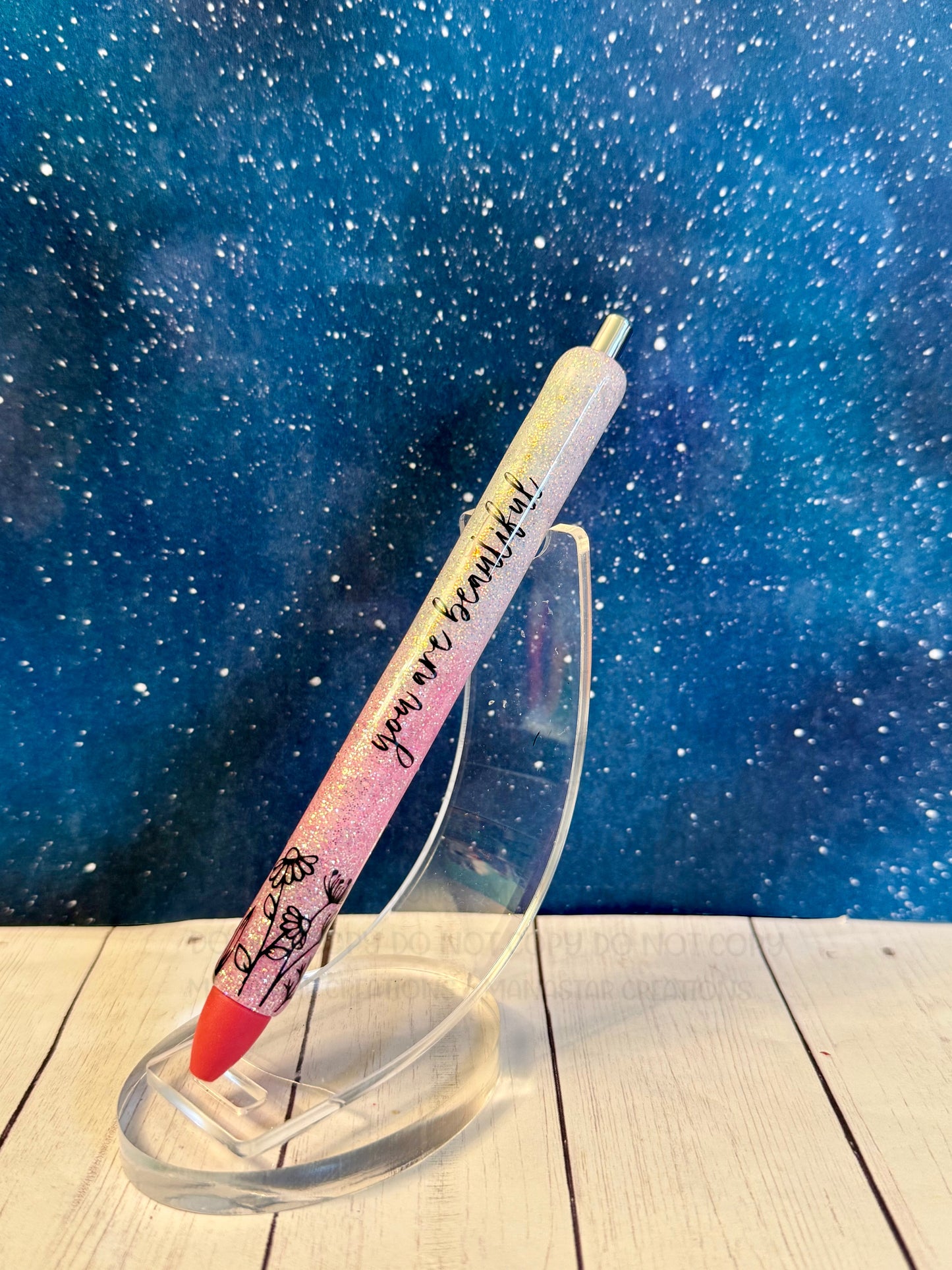 Inspirational Glitter Pen - Motivational Writing Instrument with Sparkle