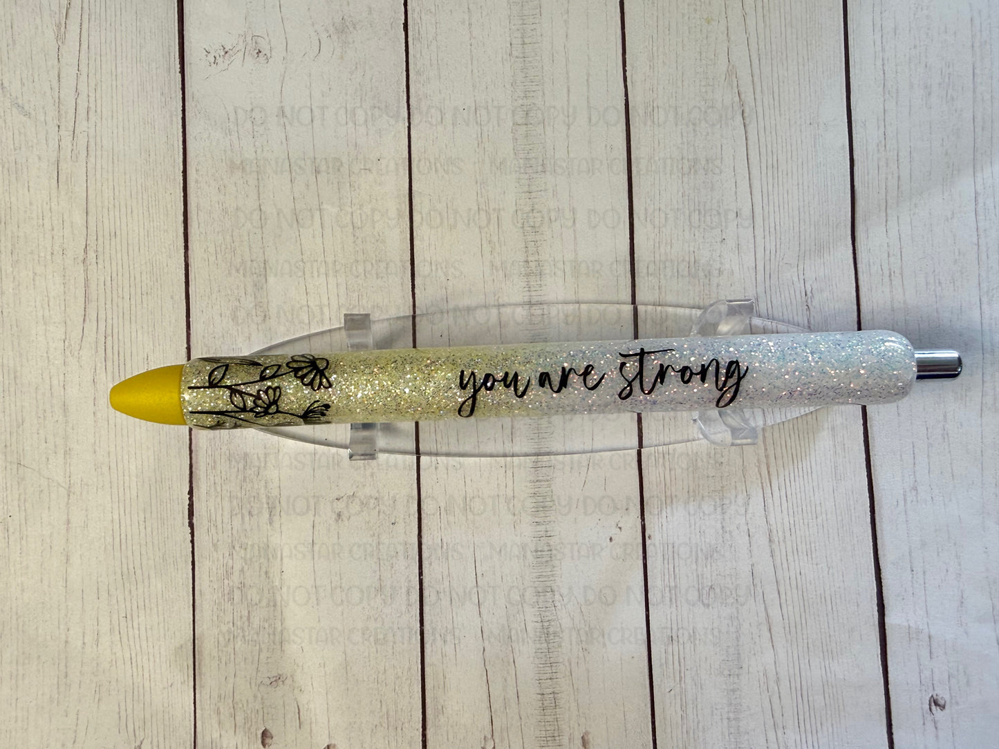 Inspirational Glitter Pen - Motivational Writing Instrument with Sparkle