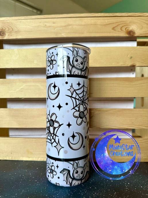 Floral Bats- 20oz Sublimation Tumbler