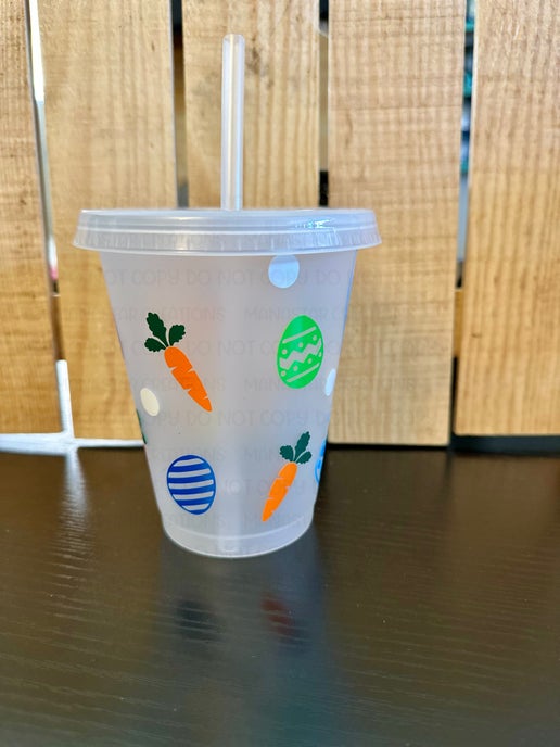 16oz Easter Fun Kids Tumbler – Hoppy & Bright! (Light Blue)