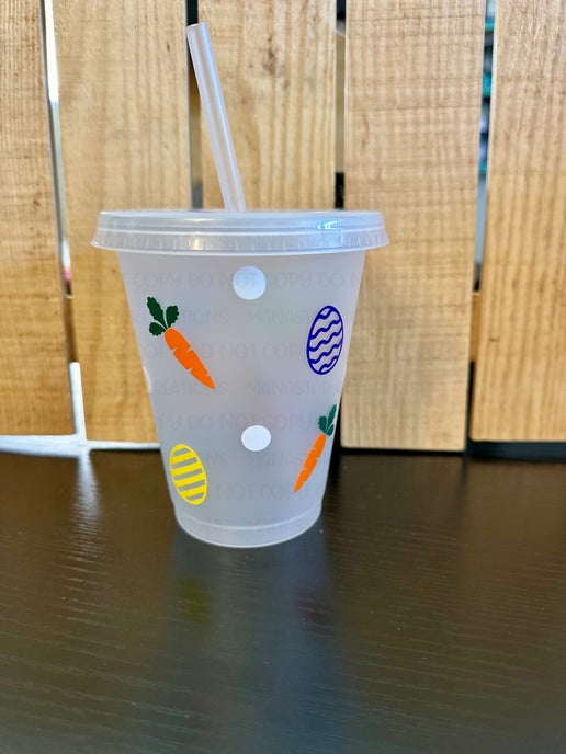 16oz Easter Fun Kids Tumbler – Hoppy & Bright! (Light Blue)