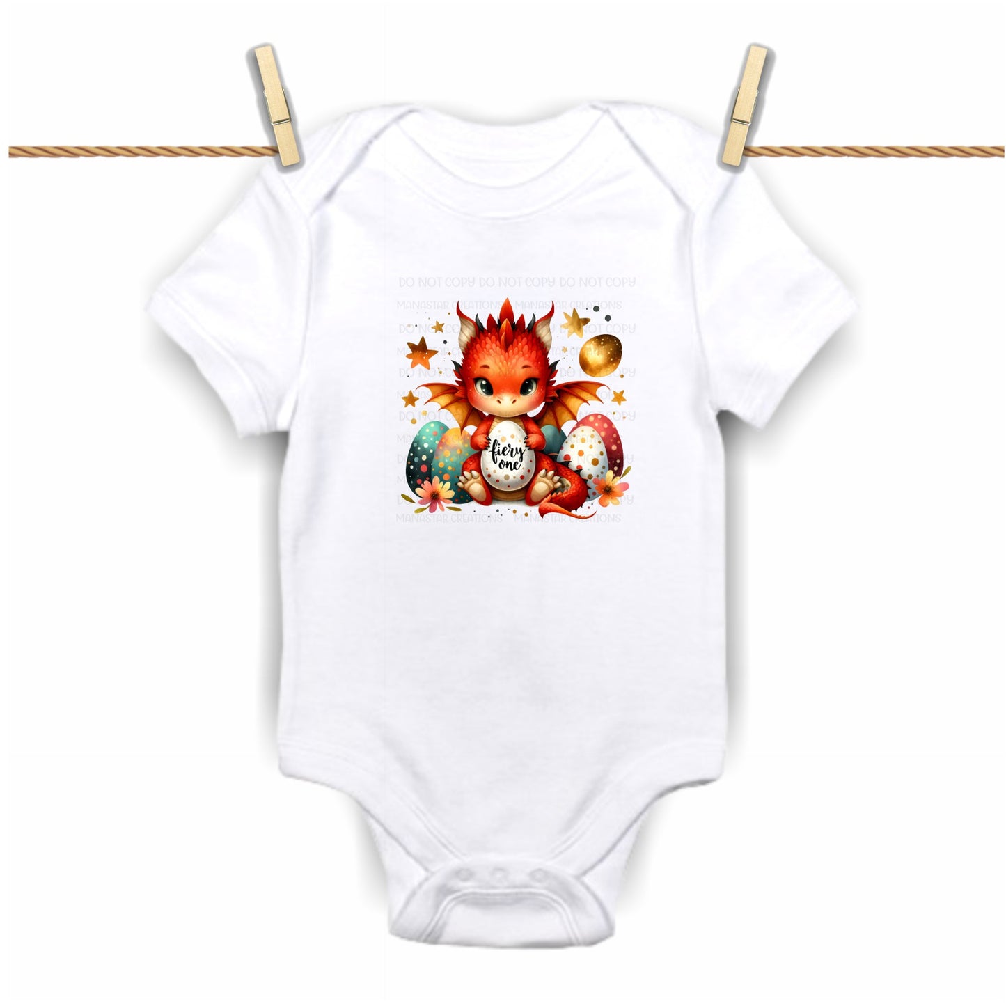 Red Dragon- Custom Baby Bodysuit Print - Limited (Specify Size at Checkout) (Copy)