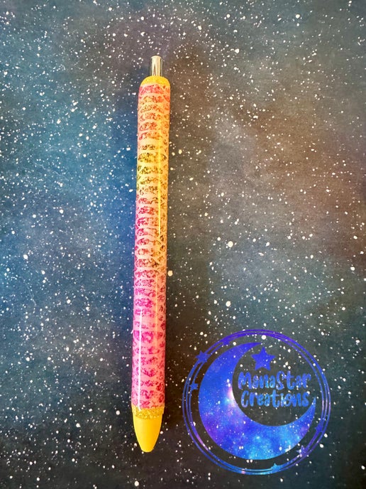 Snake Skin Epoxy Pen ā Sleek & Wild Reptile Design (Yellow Ink)
