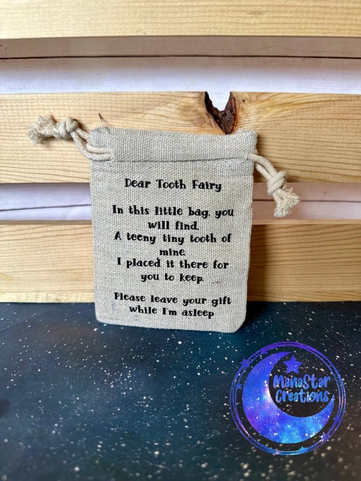 Tooth Fairy Bag with Red Baseball Cap – Fun & Sporty Pouch for Lost Teeth