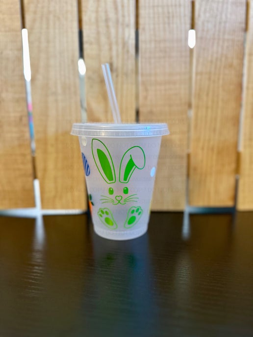 16oz Easter Fun Kids Tumbler – Hoppy & Bright! (Green)