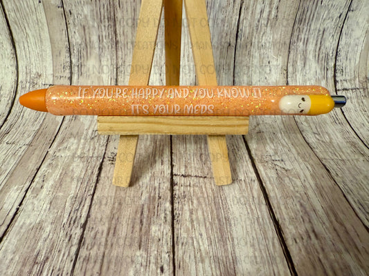 Orange Chill Pill Epoxy Pen – Orange Ink