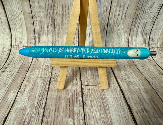 Light Blue Chill Pill Epoxy Pen – Blue Ink