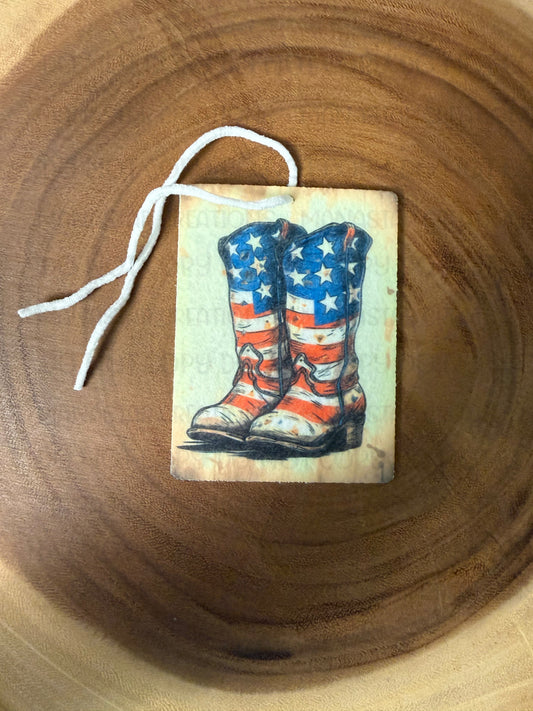 American Boots- Car Air Freshener- Unscented