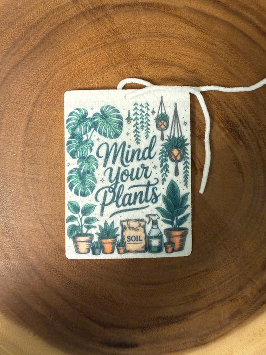 Mind Your Plants Car Air Freshener- Unscented