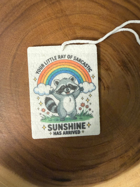 Sarcastic Ray of Sunshine Car Air Freshener- Unscented