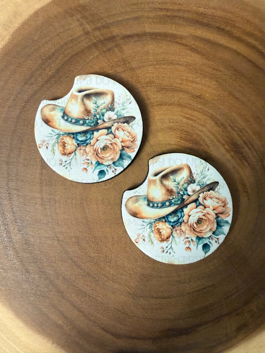 Cowgirl Car Coasters