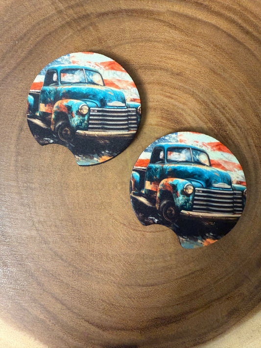 Old American Truck Car Coaster