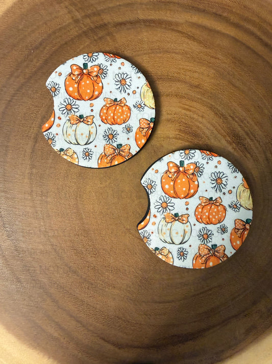 Fall Pumpkin Car Coasters