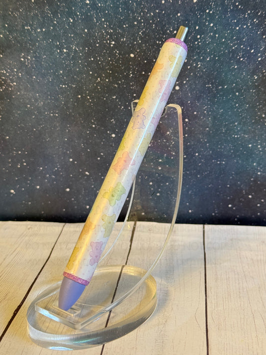Gummy Bear Epoxy Pen - Sweet Candy Vinyl Wrapped Writing Instrument