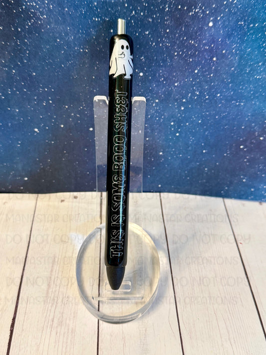 Boosheet Ghost Pen - Spooky Black Writing Instrument