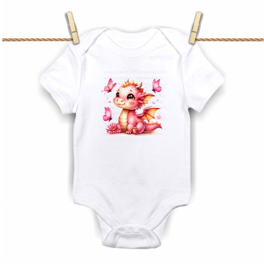 Butterfly Dragon- Custom Baby Bodysuit Print - Limited (Specify Size at Checkout)