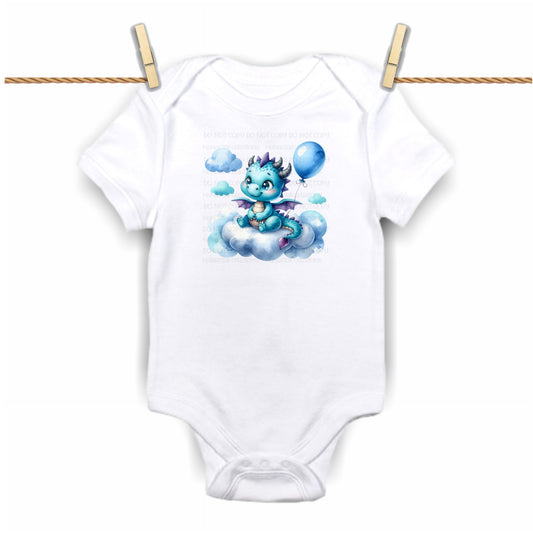 Blue Sky Dragon- Custom Baby Bodysuit Print - Limited (Specify Size at Checkout)