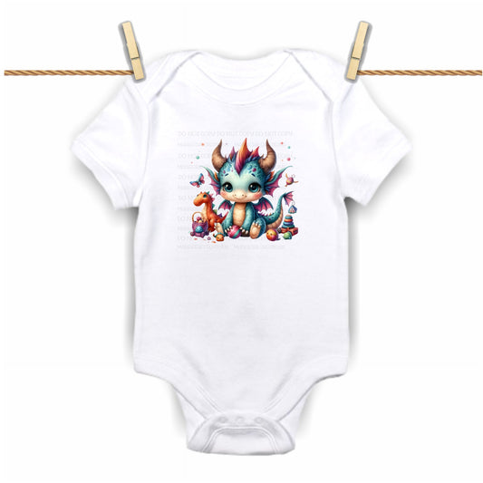 Dragon Toys- Custom Baby Bodysuit Print - Limited (Specify Size at Checkout)