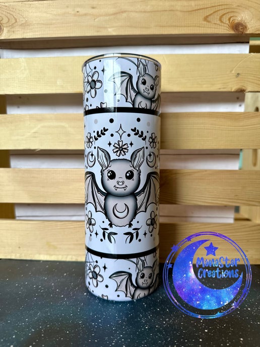 Floral Bats- 20oz Sublimation Tumbler