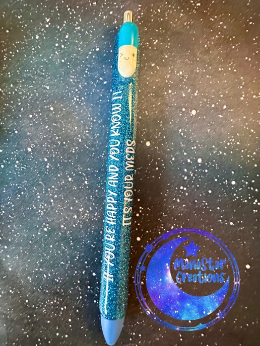 Medium Blue Chill Pill Epoxy Pen – Blue Ink