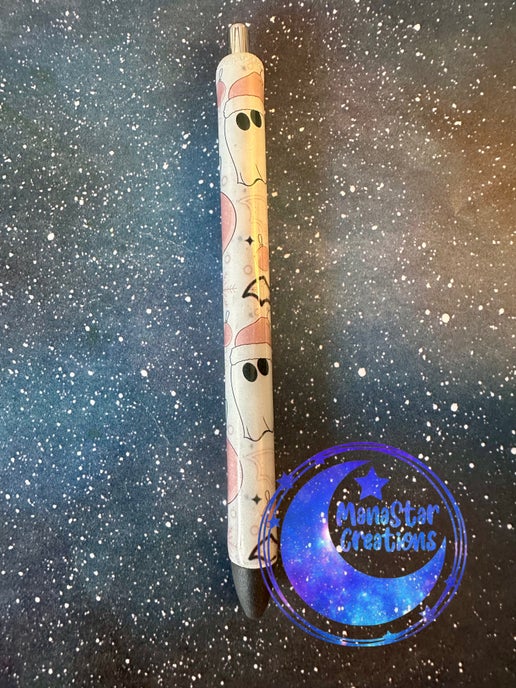 Christmas Ghosts Epoxy Pen – Festive & Spooky Holiday Fun (Black Ink)