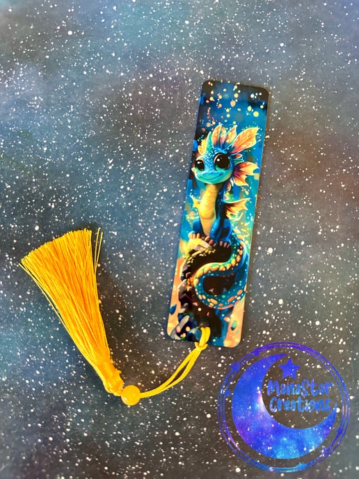 Blue Dragon Bookmark – Mystical Sublimated Marker