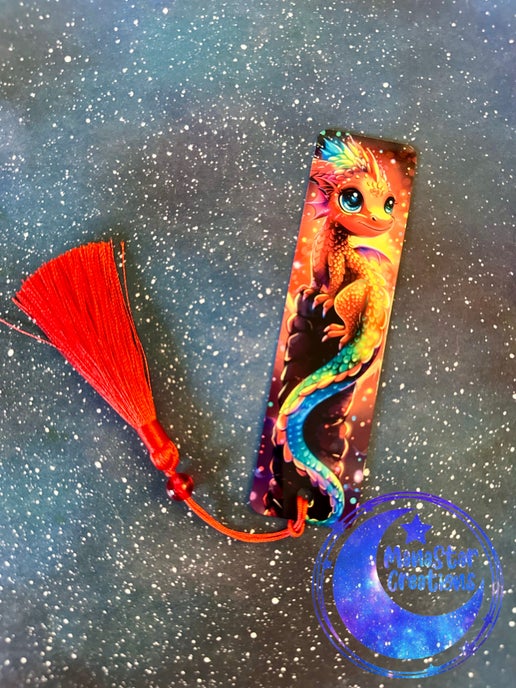 Fire Dragon Bookmark – Fiery Fantasy Sublimated Marker
