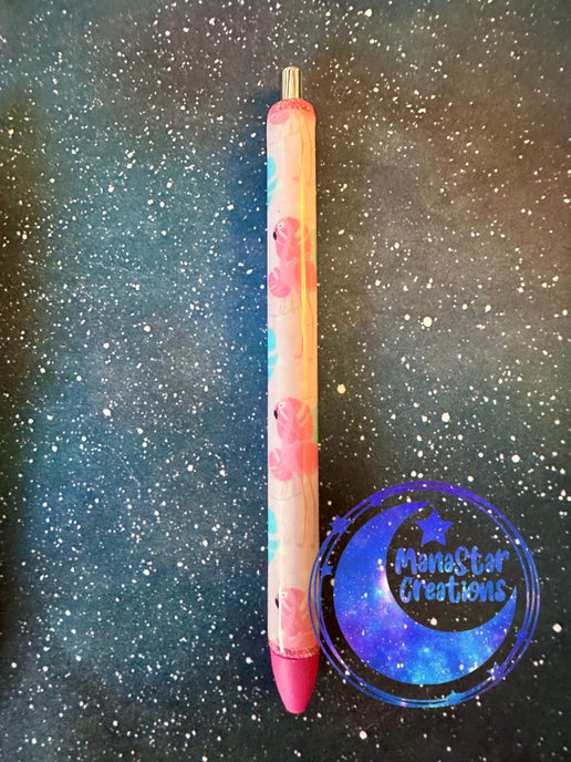 Pretty in Pink Flamingo Epoxy Pen (Pink Ink)