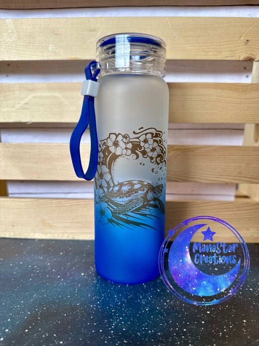 17oz Glass Water Bottle Wide Mouth