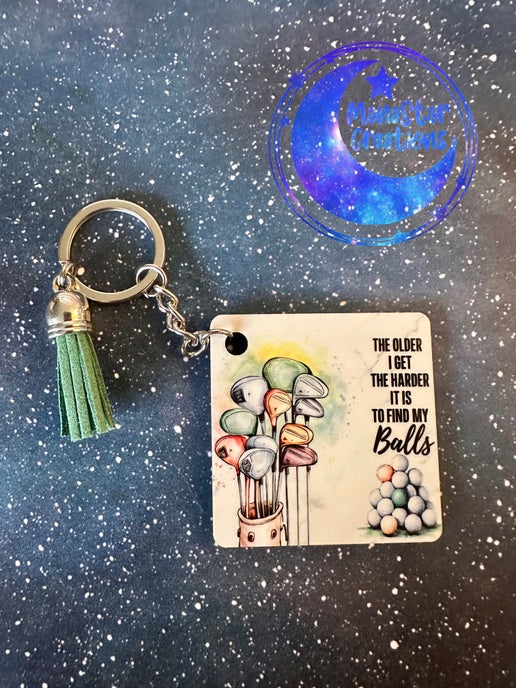 Golf  Sublimation Keychain – Perfect Accessory for Golf Lovers