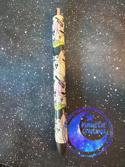 Hauntingly Cute Epoxy Pen – Spooky & Fun Halloween Vibes (Black Ink)