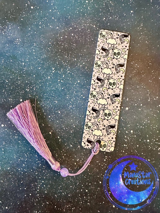 Overthinker Skellie Bookmark – Spooky Cute Sublimated Marker
