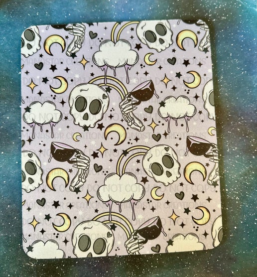 Overthinker Mouse pad – Skulls & Moons Celestial Gothic Design