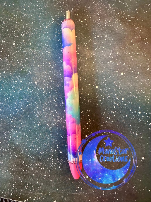 Pink Cloud Epoxy Pen – Dreamy & Whimsical Design (Pink Ink)