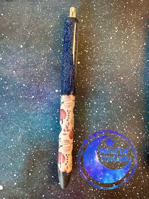 Elegant Pumpkin Epoxy Pen – Chic & Festive Fall Vibes (Black Ink)