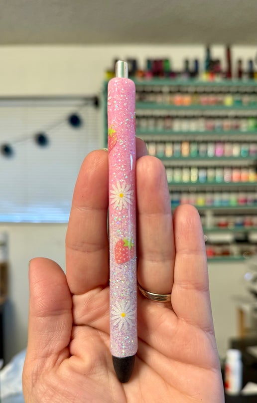 Strawberry Epoxy Pen (Black Ink)